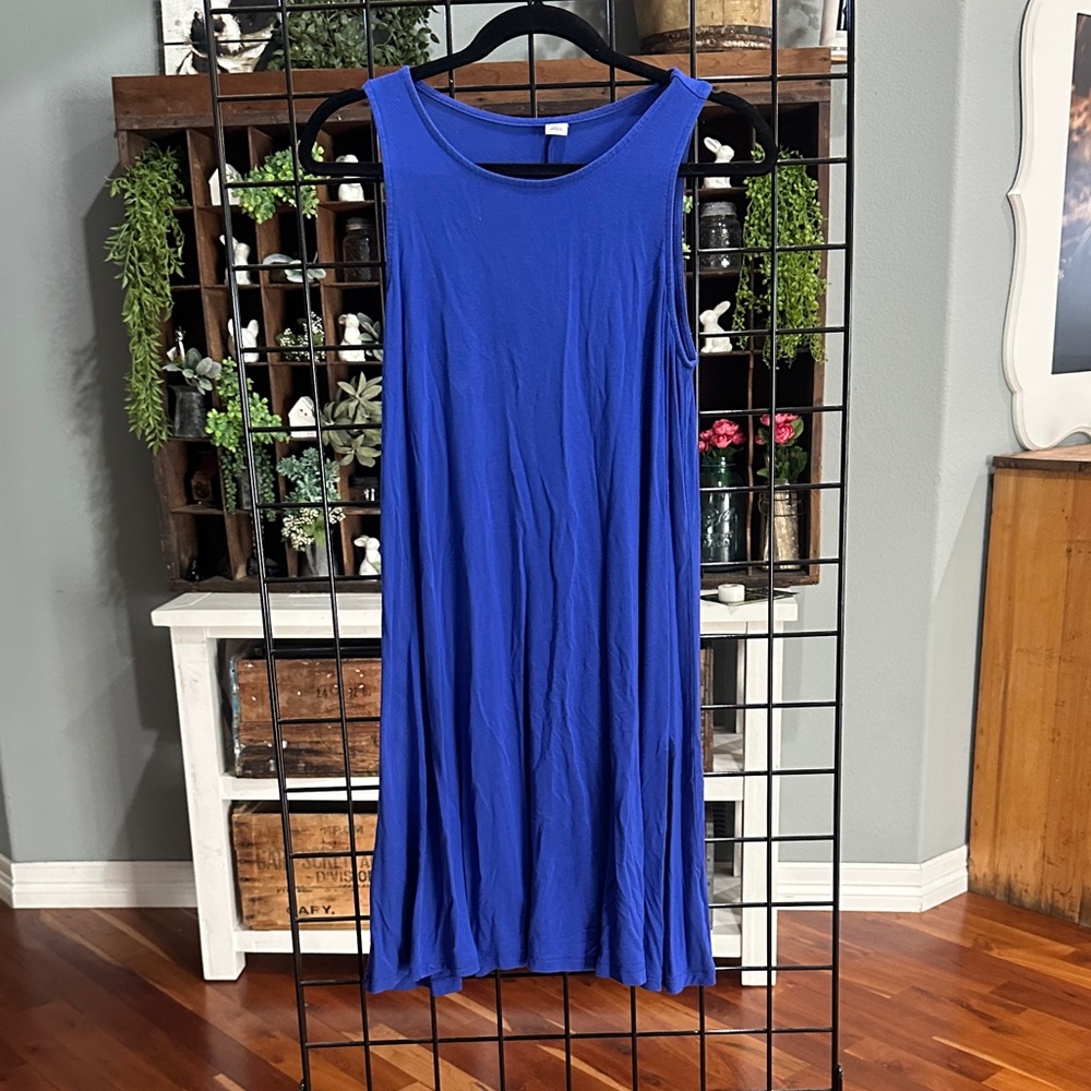 Old Navy Vibrant Blue Midi Dress